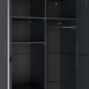 Garderobe Spind Metall mit 2 Türen 90 x 180 cm anthrazit