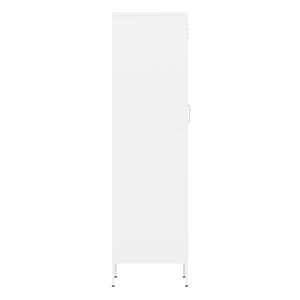Garderobe Spind Metall mit 2 Türen 90 x 180 cm weiss