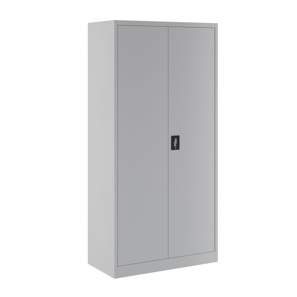 Garderobe Spind Metall mit 2 Türen 90 x 185 cm hellgrau