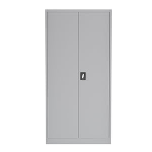 Garderobe Spind Metall mit 2 Türen 90 x 185 cm hellgrau