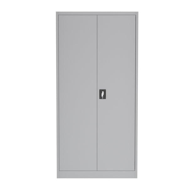 Garderobe Spind Metall mit 2 Türen 90 x 185 cm hellgrau
