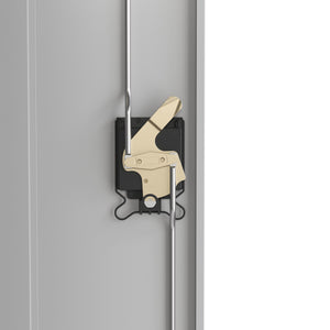 Garderobe Spind Metall mit 2 Türen 90 x 185 cm hellgrau