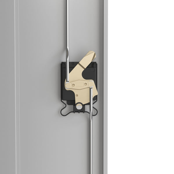 Garderobe Spind Metall mit 2 Türen 90 x 185 cm hellgrau