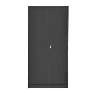 Garderobe Spind Metall mit 2 Türen 90 x 185 cm schwarz