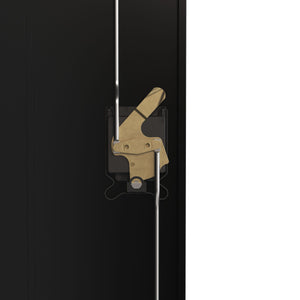Garderobe Spind Metall mit 2 Türen 90 x 185 cm schwarz