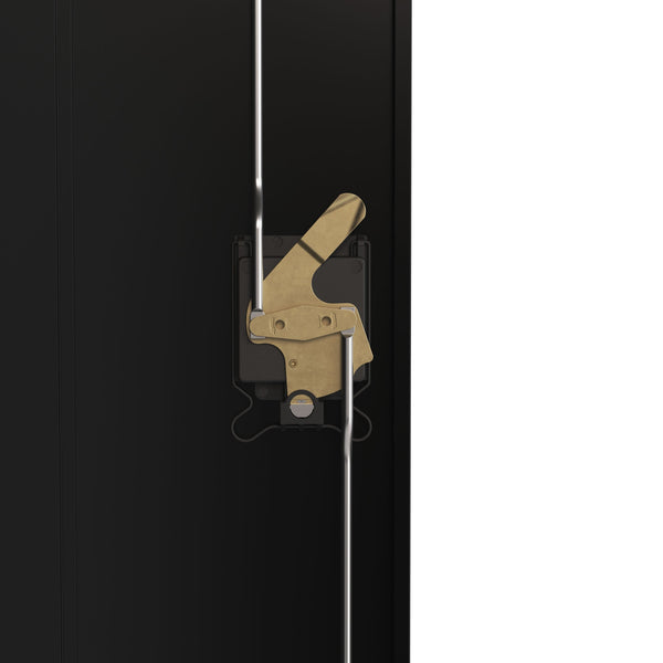 Garderobe Spind Metall mit 2 Türen 90 x 185 cm schwarz