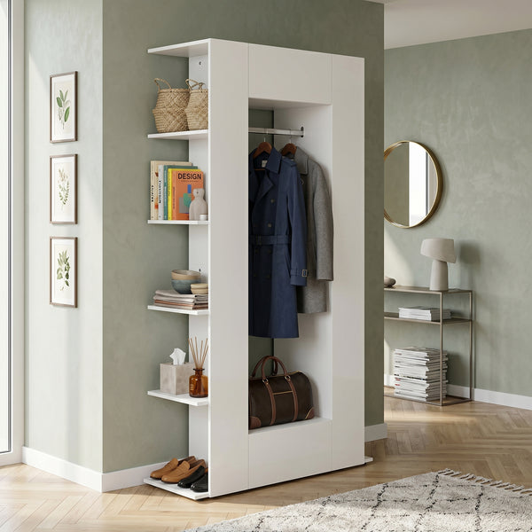 Garderobe TERENCE 106 x 190 cm weiss