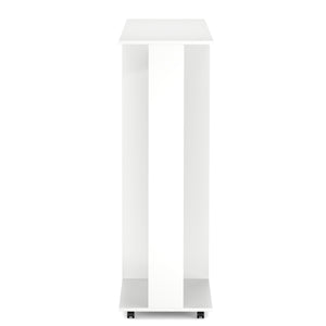 Garderobe TUBY auf Rollen 130 x 120 cm weiss