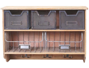 Garderobe Wandgarderobe Shabby Tanne Holz Vintage Patchwork