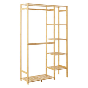 Porte-manteau Eurajoki 139 x 100 x 40 cm en bambou naturel