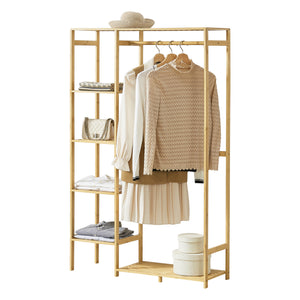 Porte-manteau Eurajoki 139 x 100 x 40 cm en bambou naturel