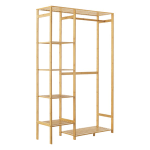 Porte-manteau Eurajoki 139 x 100 x 40 cm en bambou naturel