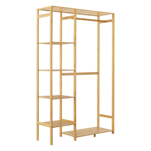 Porte-manteau Eurajoki 139 x 100 x 40 cm en bambou naturel