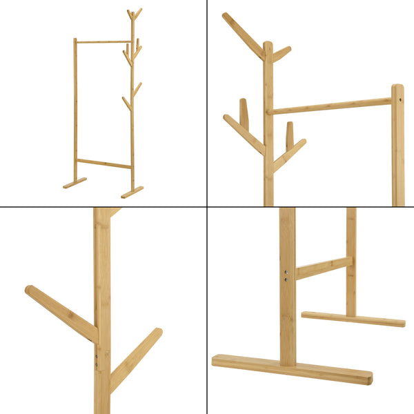 Bamboo coat stand Nordreisa 65x40x170cm