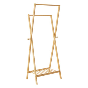 Porte-manteau Keitele 150x60x42cm bambou naturel