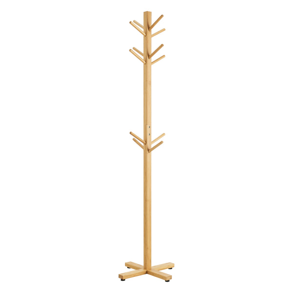 Coat rack Jämsä 176x38x38cm 12 hooks Bamboo Natural