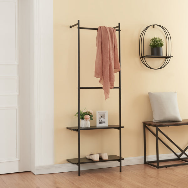 Bremanger wall coat rack 162x60x26cm black