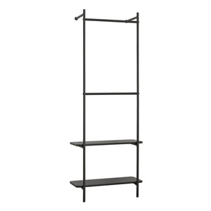 Bremanger wall coat rack 162x60x26cm black