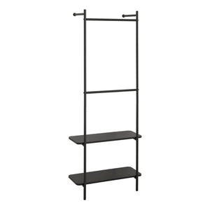 Bremanger wall coat rack 162x60x26cm black