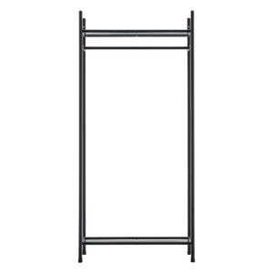 Garderobenständer mit 2 Ablagen 130x60x30cm Schwarz