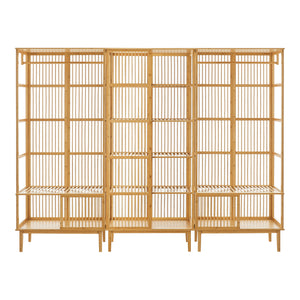 Ensemble de rangement comprenant 1 étagère autoportante + 2 portants à vêtements
