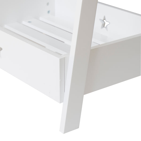 Kinder-Garderobe Laxe 126x73x43cm Weiss/Natur