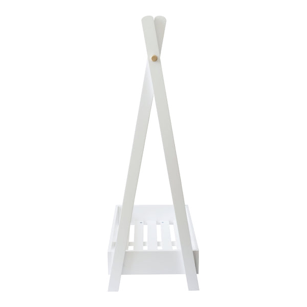Kinder-Garderobe Laxe 126x73x43cm Weiss/Natur