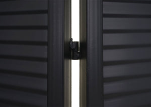 Garten Paravent Raumteiler Sichtschutz Metall 200x121cm schwarz