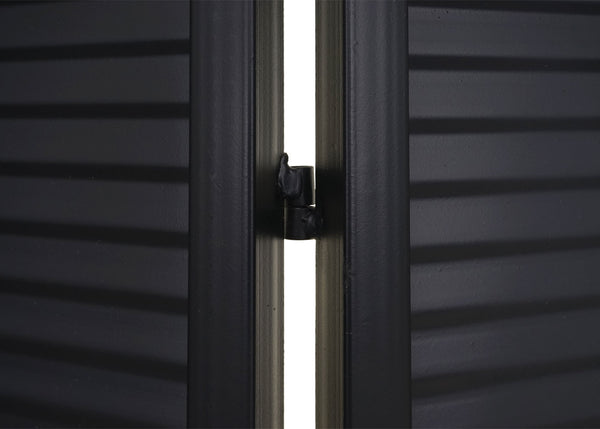 Garten Paravent Raumteiler Sichtschutz Metall 200x121cm schwarz