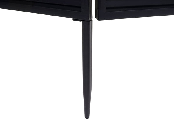 Garten Paravent Raumteiler Sichtschutz Metall 200x121cm schwarz