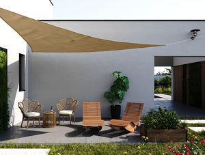 Sonnensegel Polyester Dreieck 5x5x5 m beige