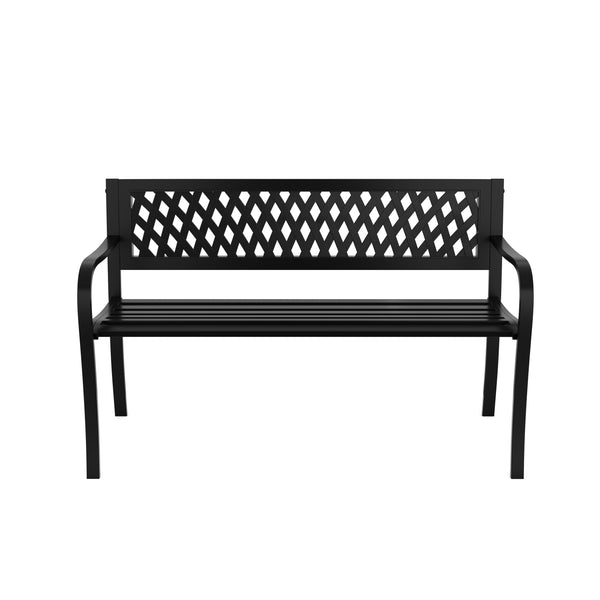 Gartenbank BERTHA 118 cm schwarz