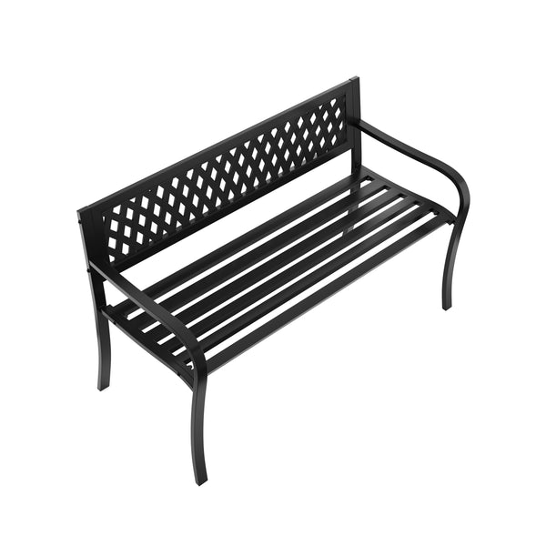 Gartenbank BERTHA 118 cm schwarz