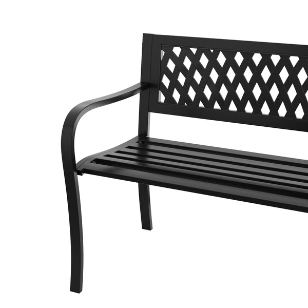 Gartenbank BERTHA 118 cm schwarz