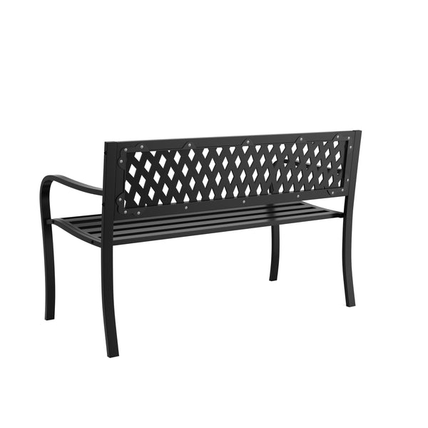 Gartenbank BERTHA 118 cm schwarz