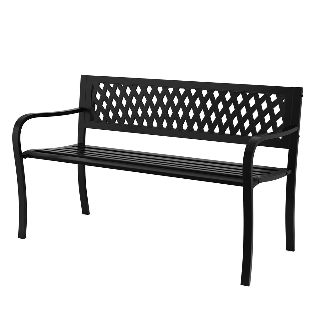Panca da giardino BERTHA, 118 cm, nera