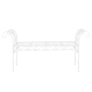 Panca da giardino Cossila 70x147x46 cm bianca