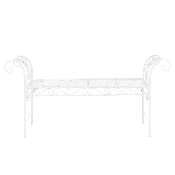 Panca da giardino Cossila 70x147x46 cm bianca