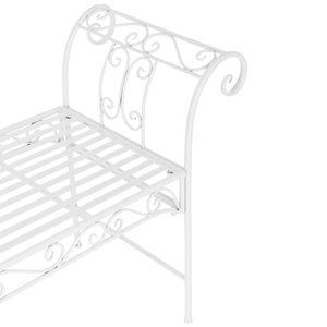 Panca da giardino Cossila 70x147x46 cm bianca