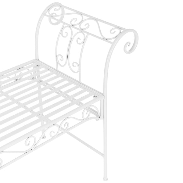 Panca da giardino Cossila 70x147x46 cm bianca