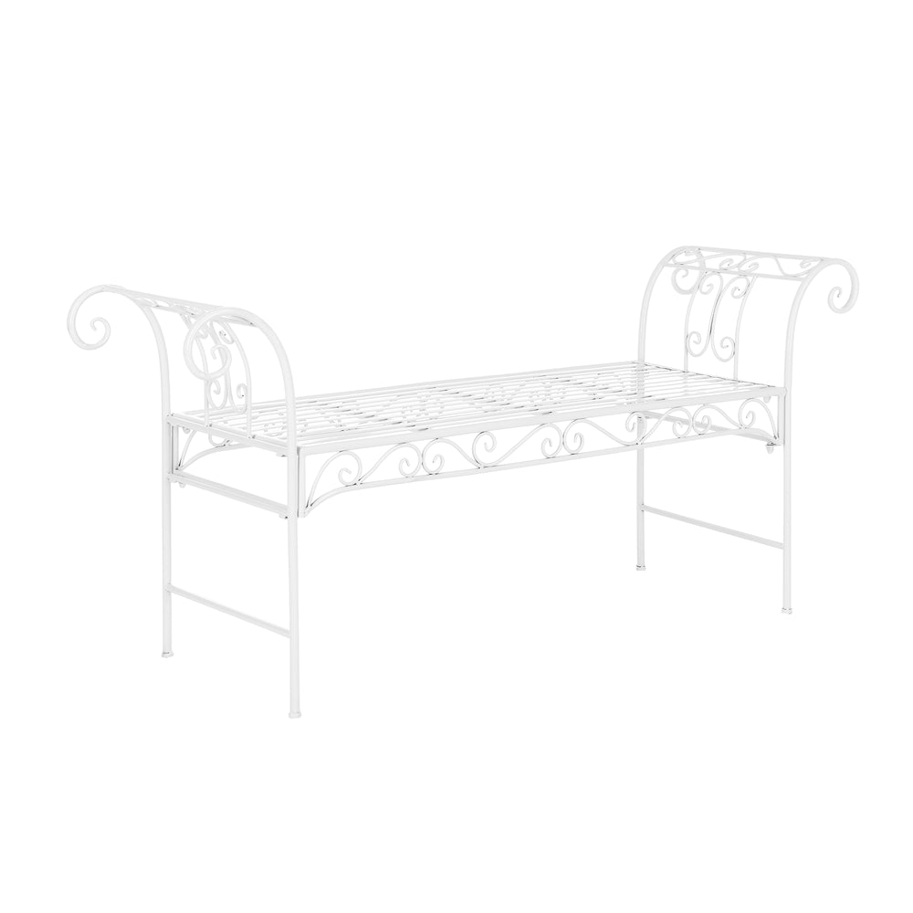 Panca da giardino Cossila 70x147x46 cm bianca