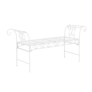 Panca da giardino Cossila 70x147x46 cm bianca