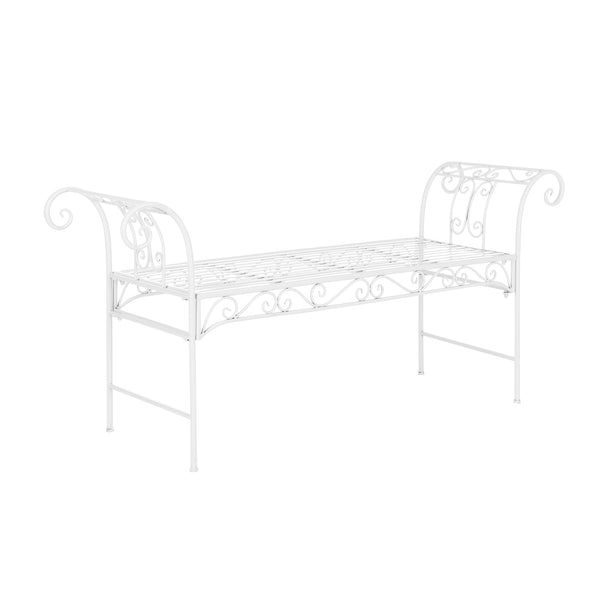 Panca da giardino Cossila 70x147x46 cm bianca