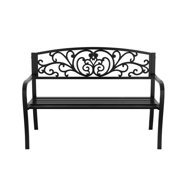 Gartenbank GISELA 127 cm schwarz