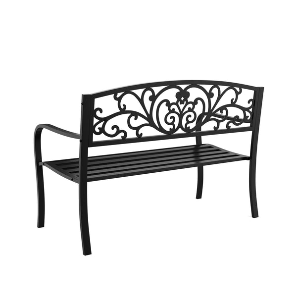 Gartenbank GISELA 127 cm schwarz
