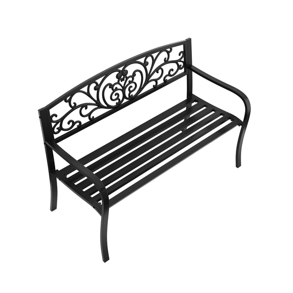 Gartenbank GISELA 127 cm schwarz