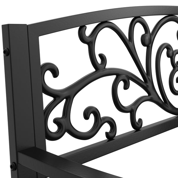 Gartenbank GISELA 127 cm schwarz