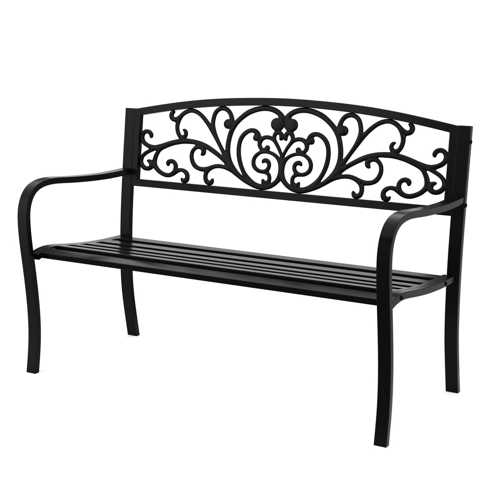 Panca da giardino GISELA 127 cm nera