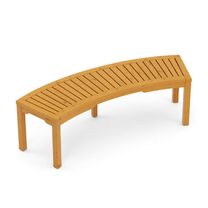 Gartenbank Holz BRIARA gebogen 147 cm