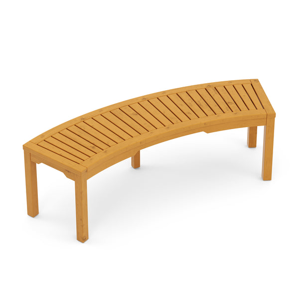 Gartenbank Holz BRIARA gebogen 147 cm